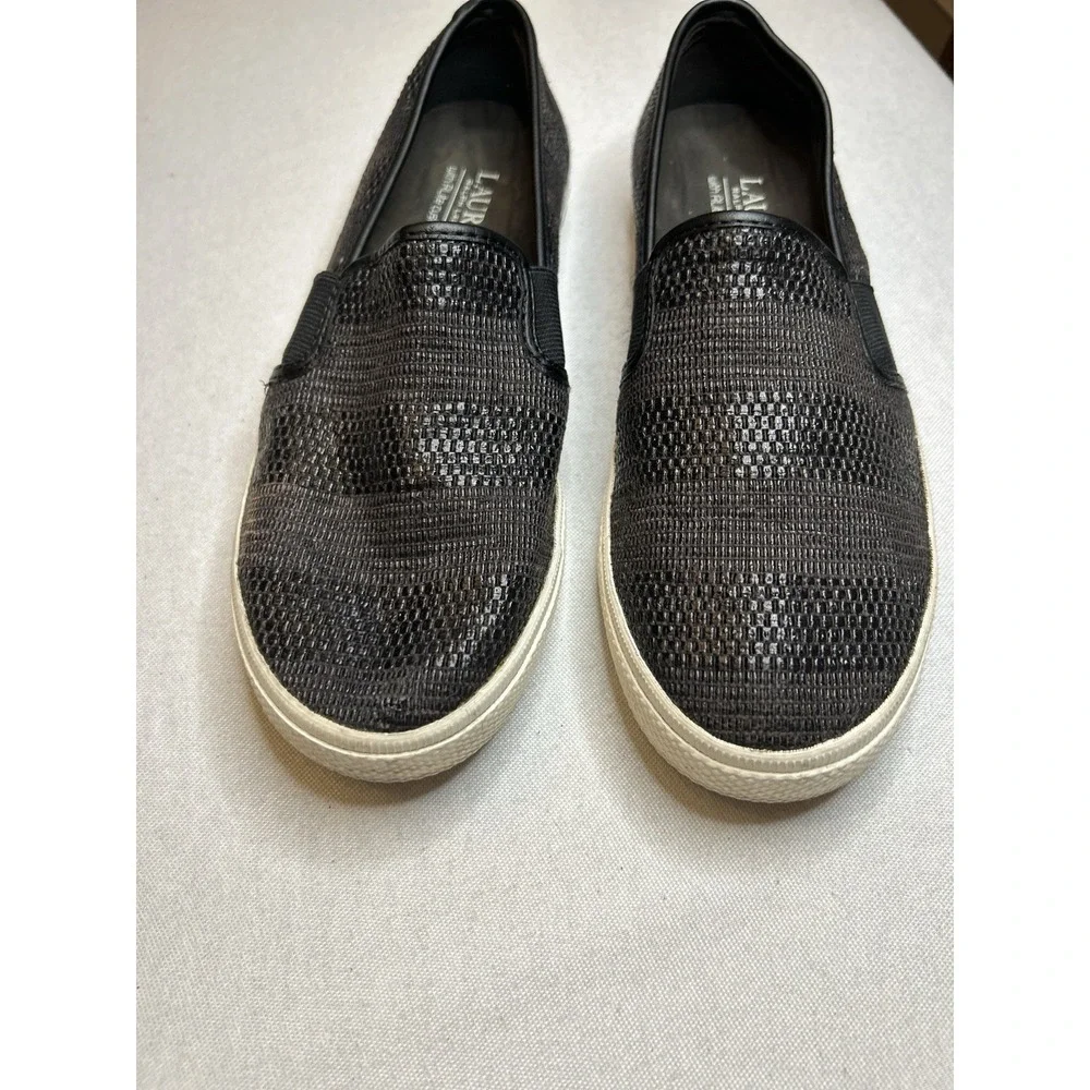 Lauren‎ Ralph Lauren Shoes Womens 7 Black  Weave Slip On Comfort Casual Preppy